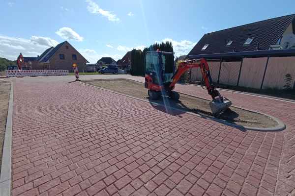 Erschließung im Neubaugebiet