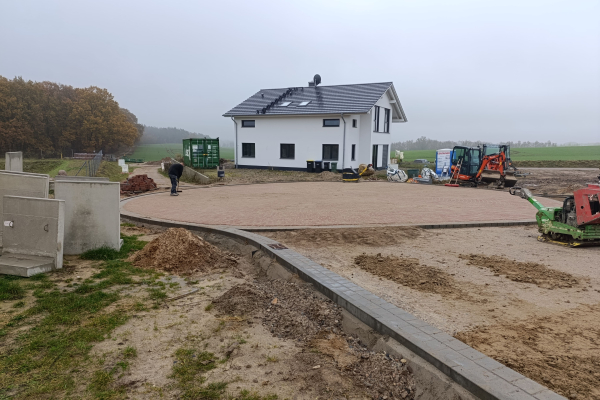 Erschließung im Neubaugebiet